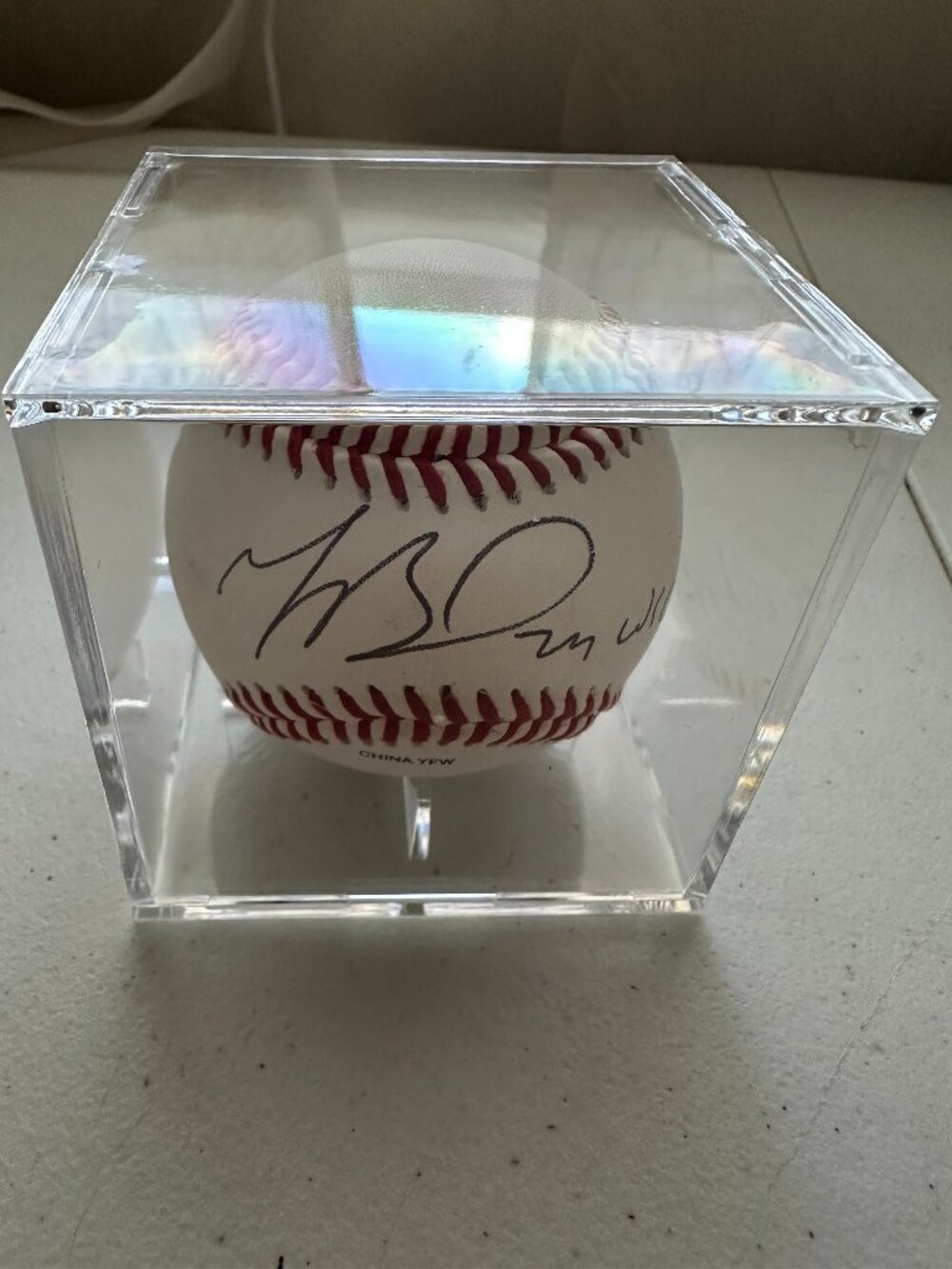 MOOKIE BETTS SIGNED LOS ANGELES LA DODGERS AUTOGRAPHED BASEBALL W/CUBE W/COA 790